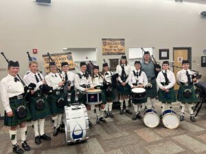 Pipe Band at a Kiwanis fundraiser event 2023