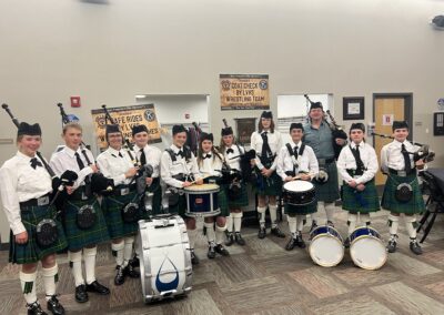 Pipe Band at a Kiwanis fundraiser event 2023