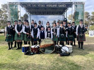 Uplanders Pipe Band Group Photo - Las Vegas April 2025