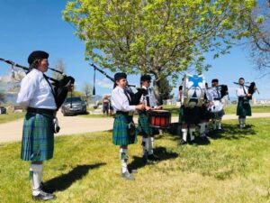 Lander Pipe Band performing at Memorial Day Service at Lander WY Cemetery 2025