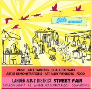 Flier for 2025 Lander Art District Street Fair