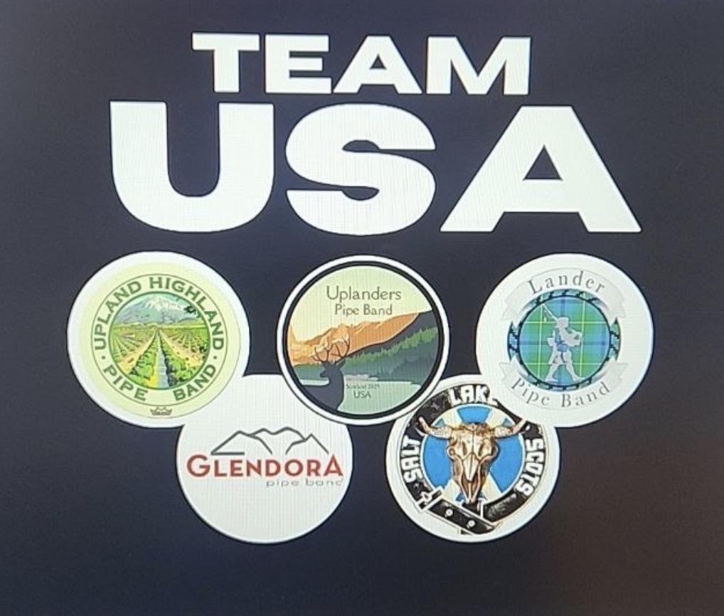 Uplanders Pipe Band Group Photo - Las Vegas April 2025